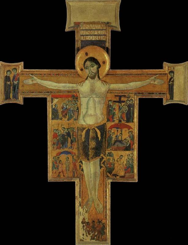 unknow artist The crucifixion with scenes of the suffering Christs oil painting image